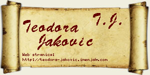 Teodora Jaković vizit kartica